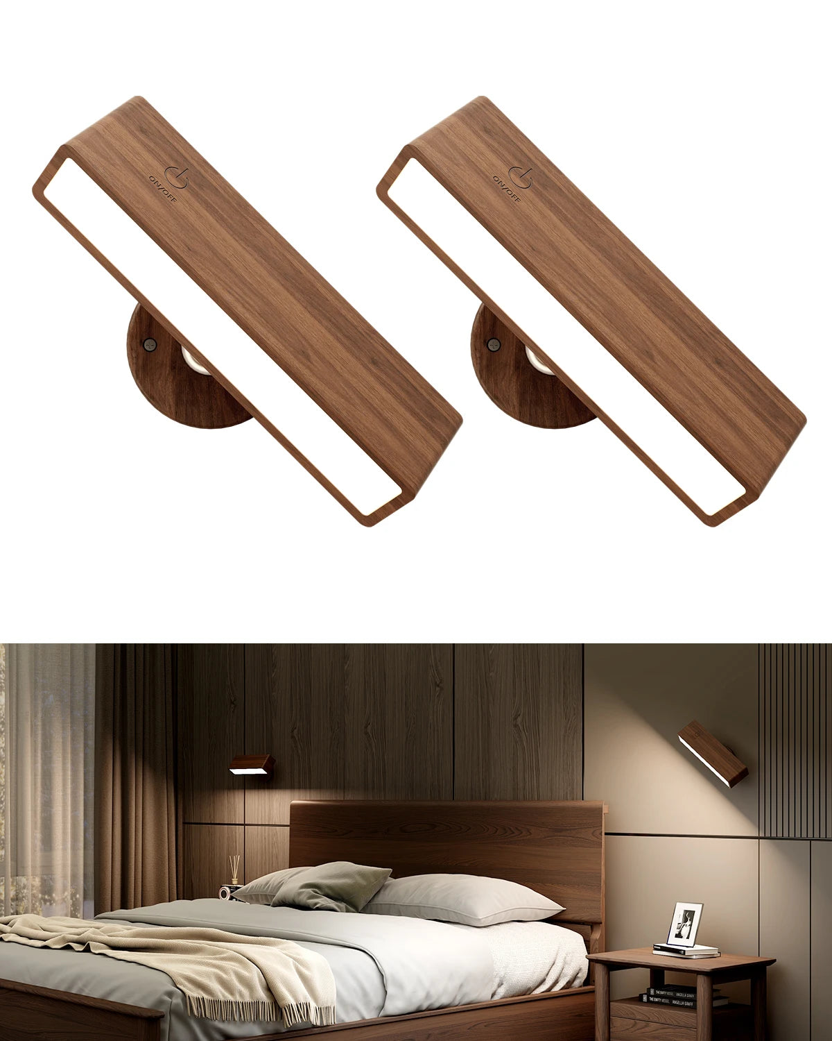 Velmora Magnetic Wall Sconce – Ambient Light for Bedside & Calm Living Spaces