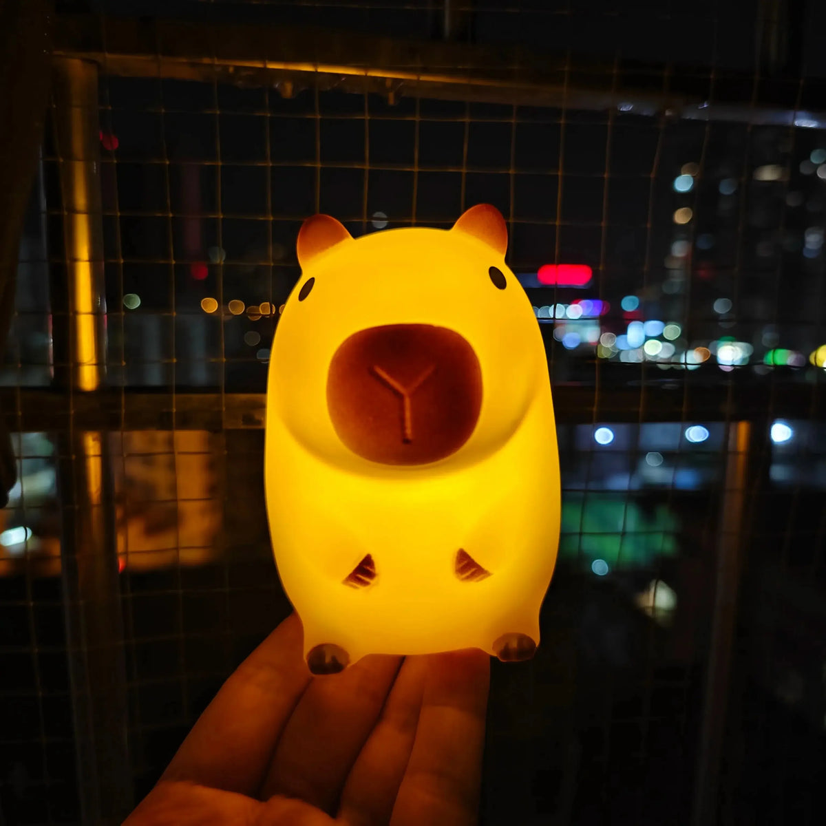 LED Night Light Cute Duck Cartoon Animals Silicone Lamp for Children Kid Touch Sensor Timing USB Rechargeable for Birthday Gifts