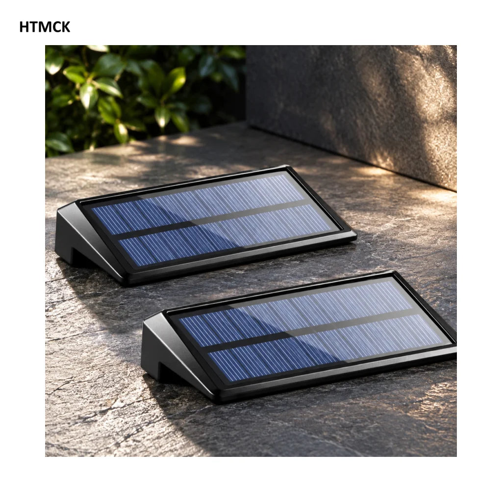 2-Pack Solar Fence Wall Lights, 4 LED Waterproof Outdoor Deck Lamp, Landscape Lighting for Yard, Pathway, Fence Post Decoration