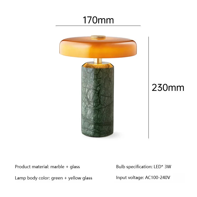 Marble Luxury Table Lamps Danish Atmosphere LED Desk Light Charging Touch Switch Living Room Bedroom Bedside Study Read Lighting