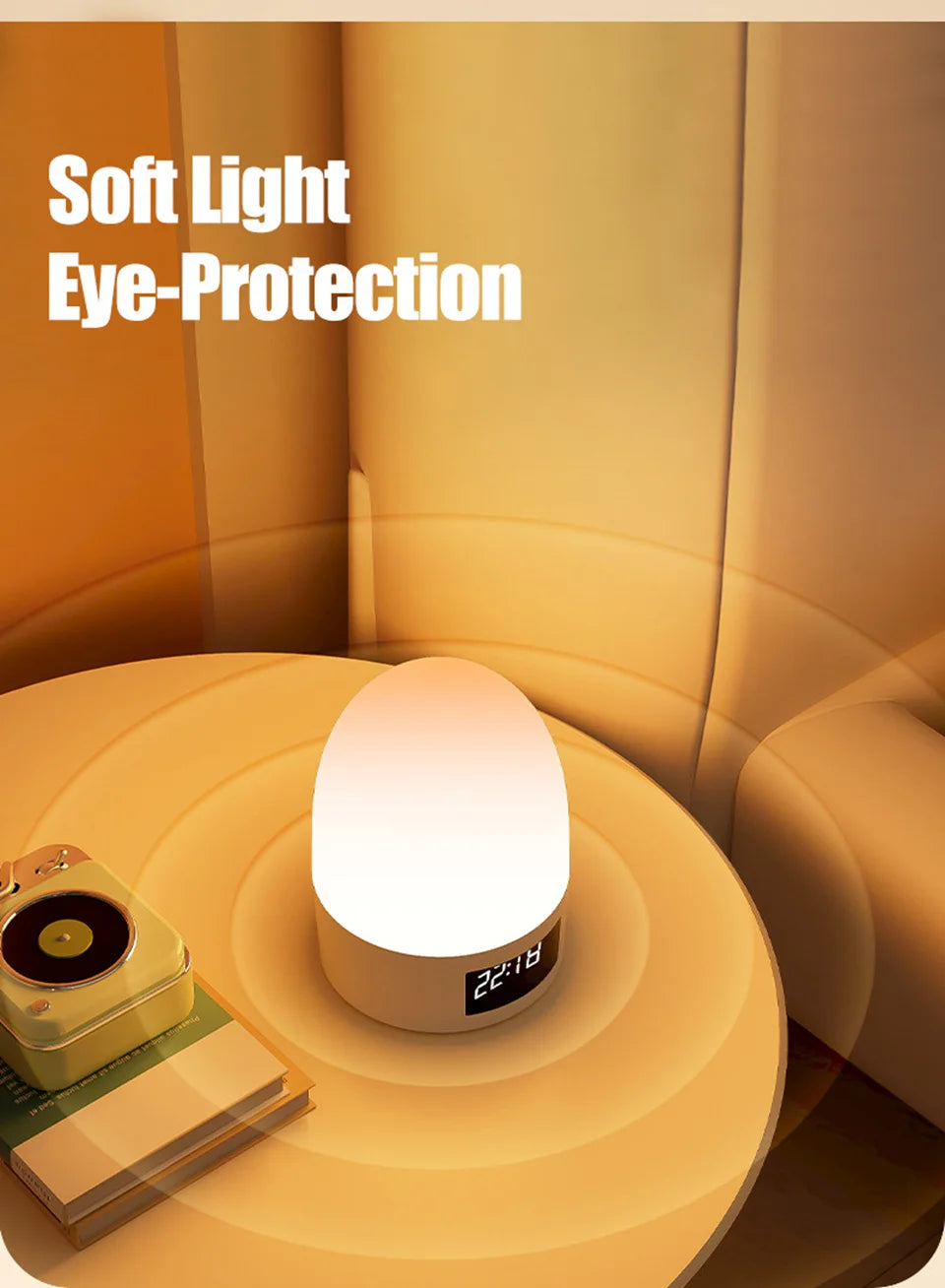 Touch Night Light Rechargeable 3 Color Wireless Baby's Room Bedside Lamp USB LED Night Light Ambient Soft Light For Kids Gift