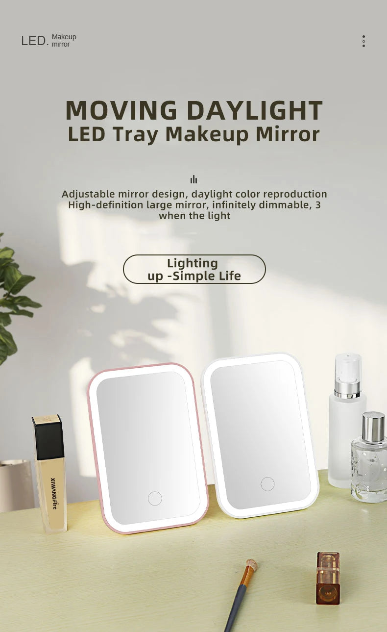 Avena Foldable Touch LED Makeup Mirror