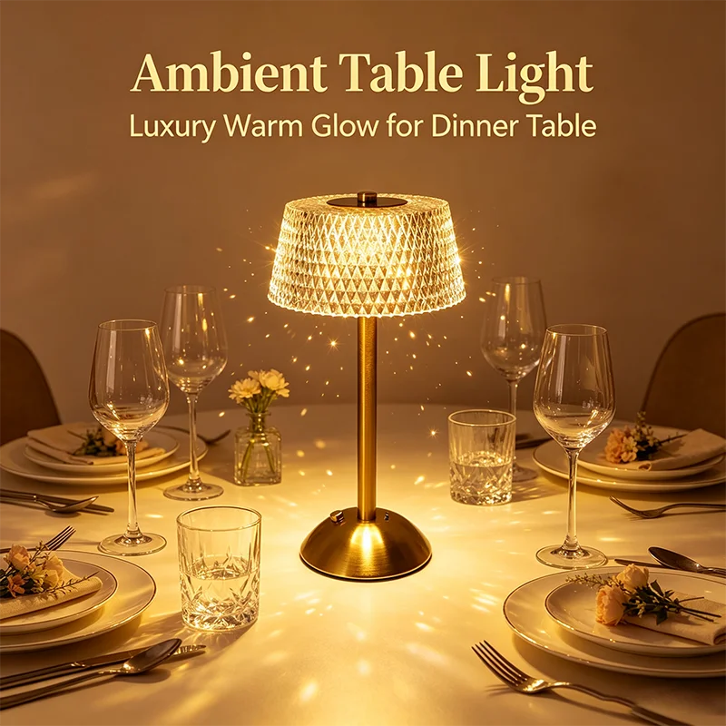 Rechargeable LED Night Light Touch Bedroom Night Lamp Bedroom Study Bedside Atmosphere Decoration Glass LED Table Lamps