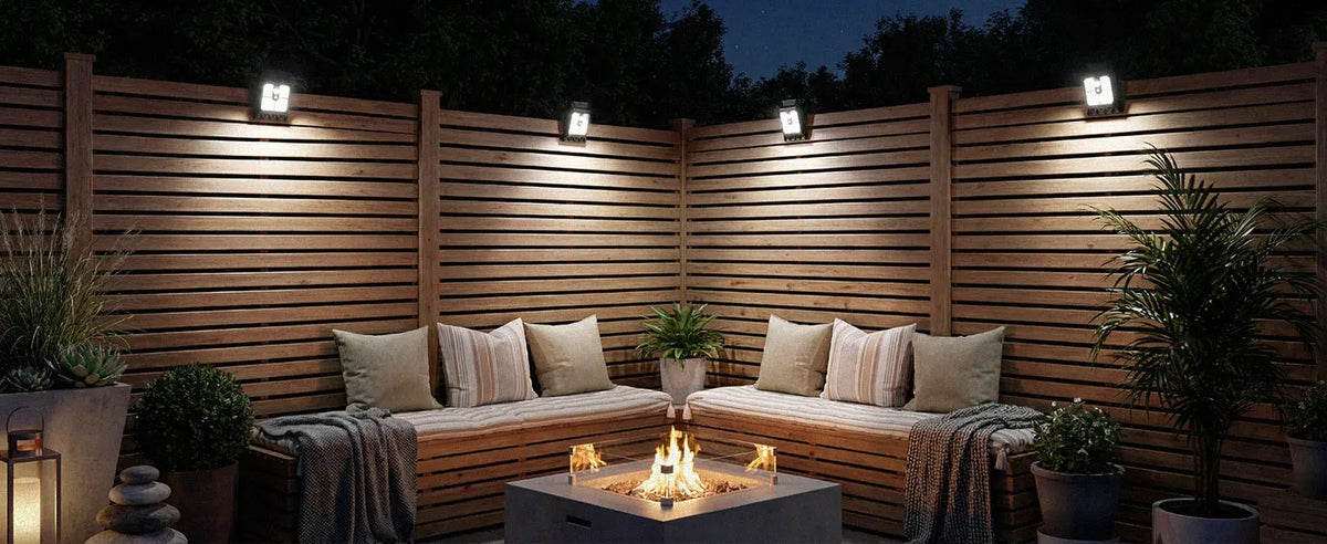 Solar Motion Sensor Clip On Light Outdoor Waterproof Bright Solar Powered Security Lamp for Fence Garden Yard Wall Patio Camping