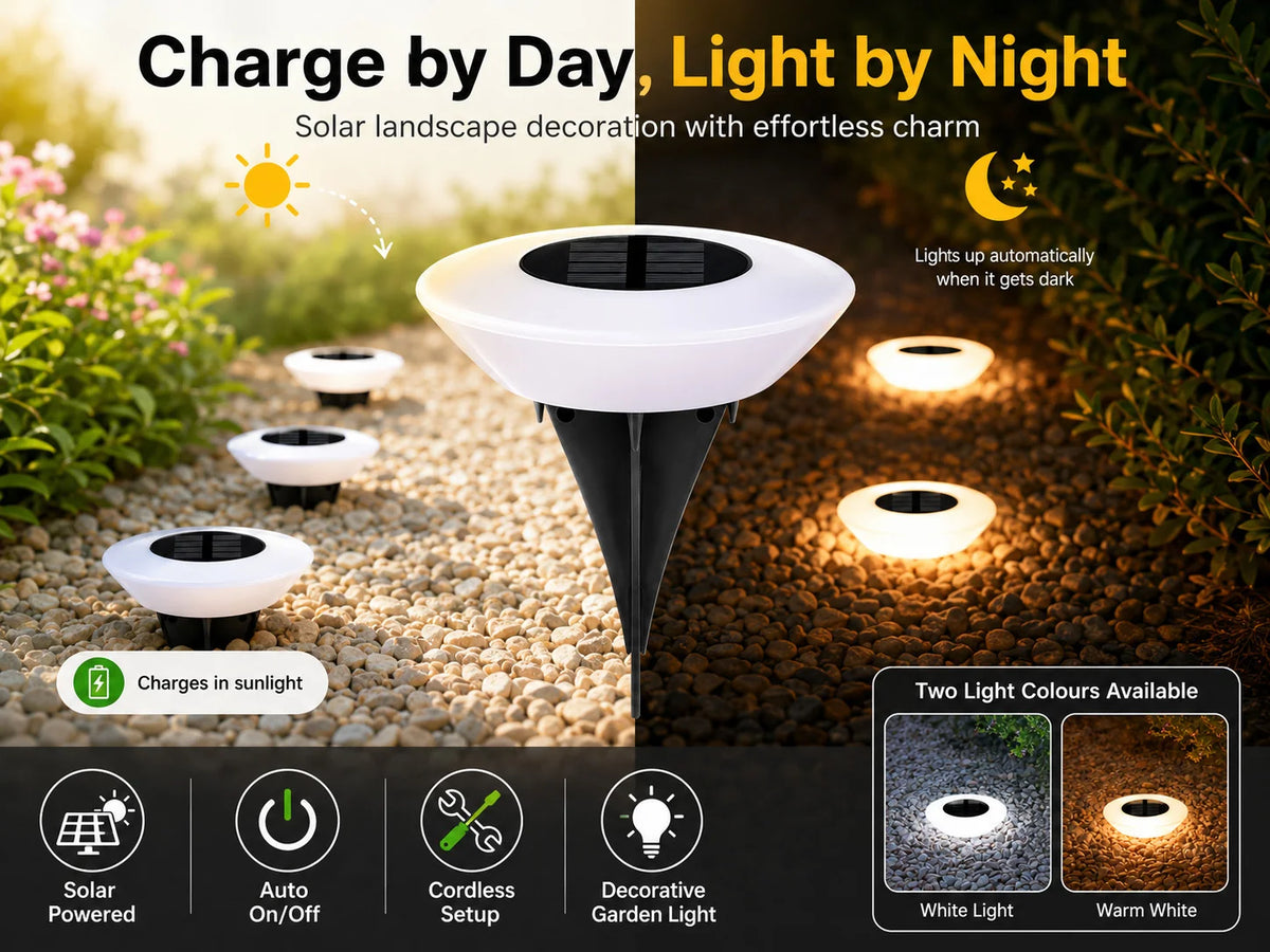 1/2Pack Solar Ground Lights,14LED Waterproof Outdoor Landscape Light, LED Lawn Lamp, for Garden Pathway Yard Deck Camping Decor