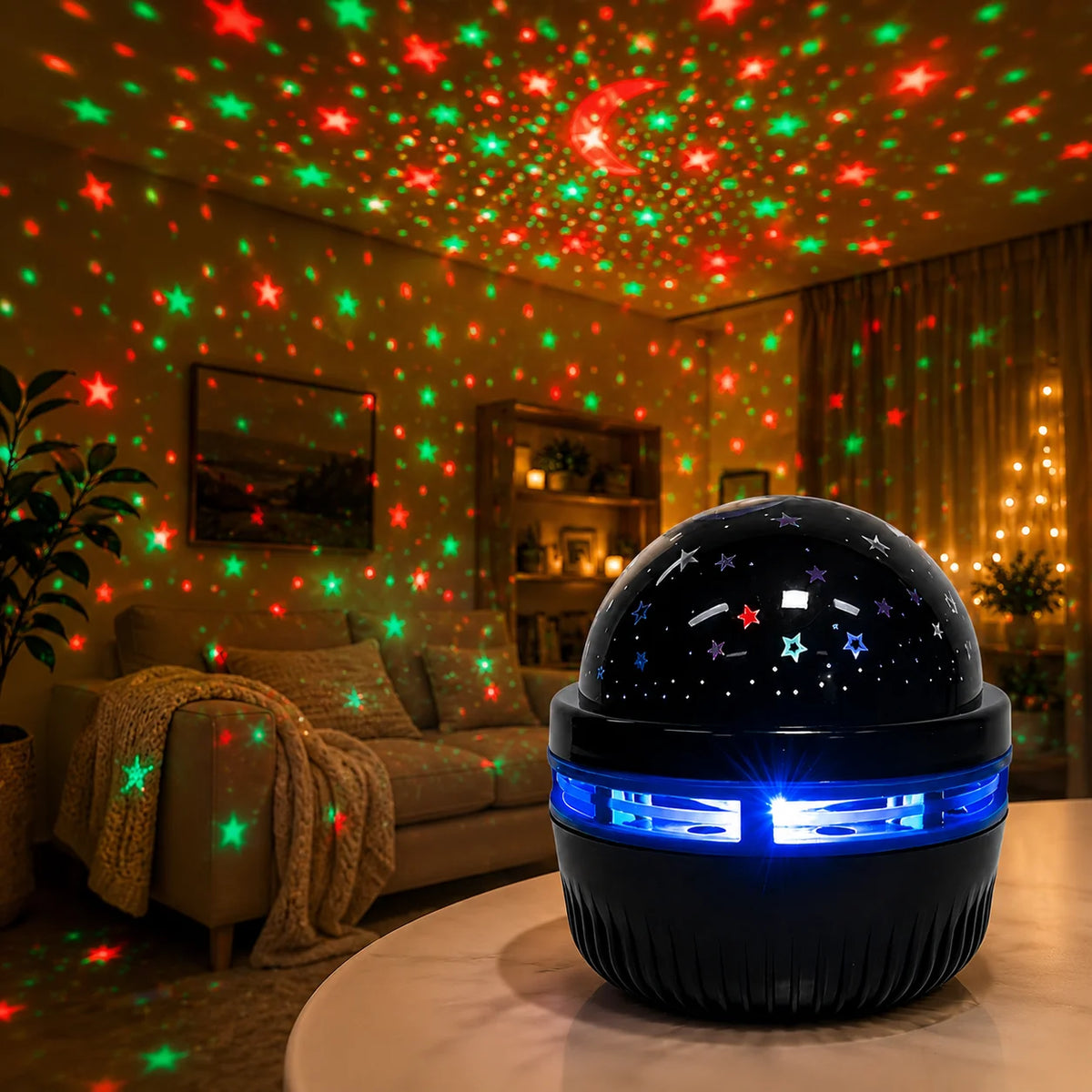 Starry Sky Projector Lamp RGB Galaxy Light Moon Star LED Night Lamp USB Ambient Light Bedroom Home Party Decoration
