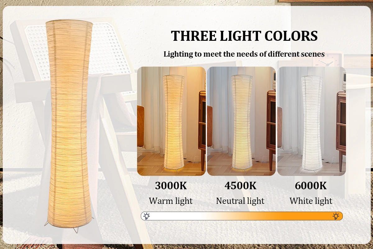Idra Paper Column Floor Lamp