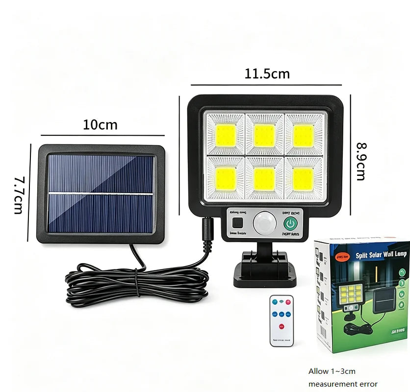 Outdoor Solar Split Wall Lamp Motion Sensor Waterproof LED Emergency Security Light for Garden Yard Pathway Decoration
