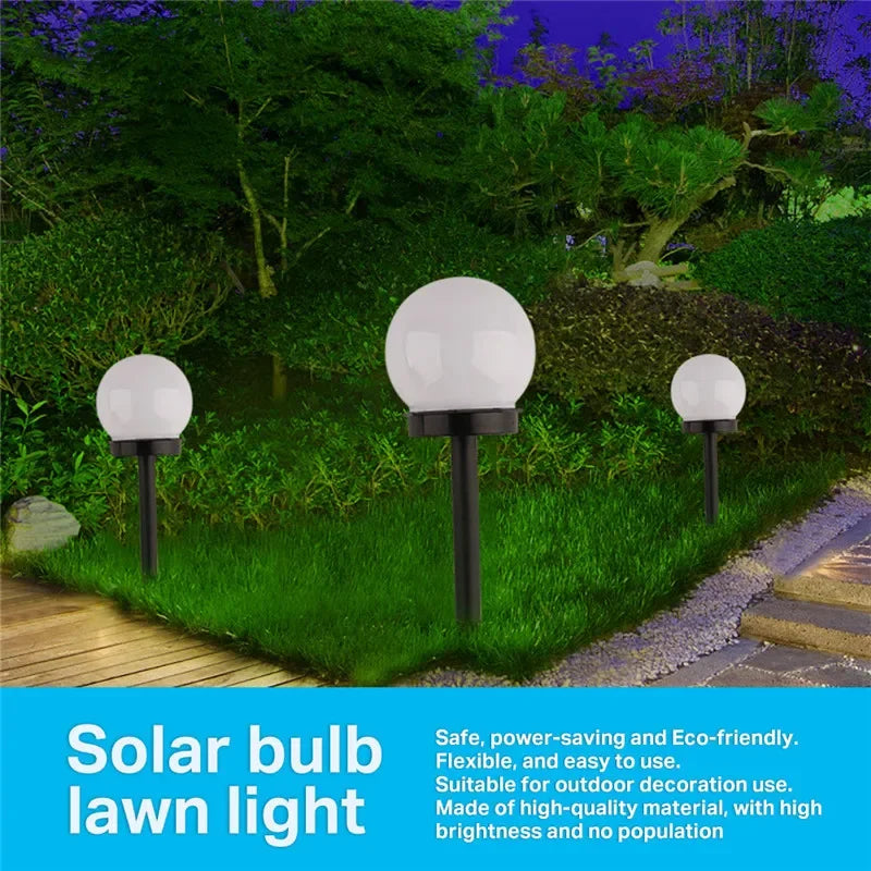 1/3/6/9PC Solar Powered LED Bulb Lamp Energy Light Waterproof Outdoor Garden Light Street Solar Panel Ball Lights Lawn Yard Lamp