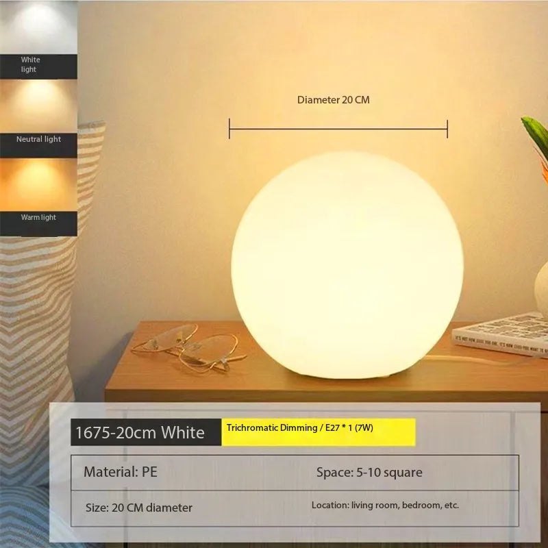 Decorative Ball Table Lamp Bedside Nightlight Girls Ins Gift Atmosphere Lamp Romantic Warm Children's Room Desk Bedroom Floor La