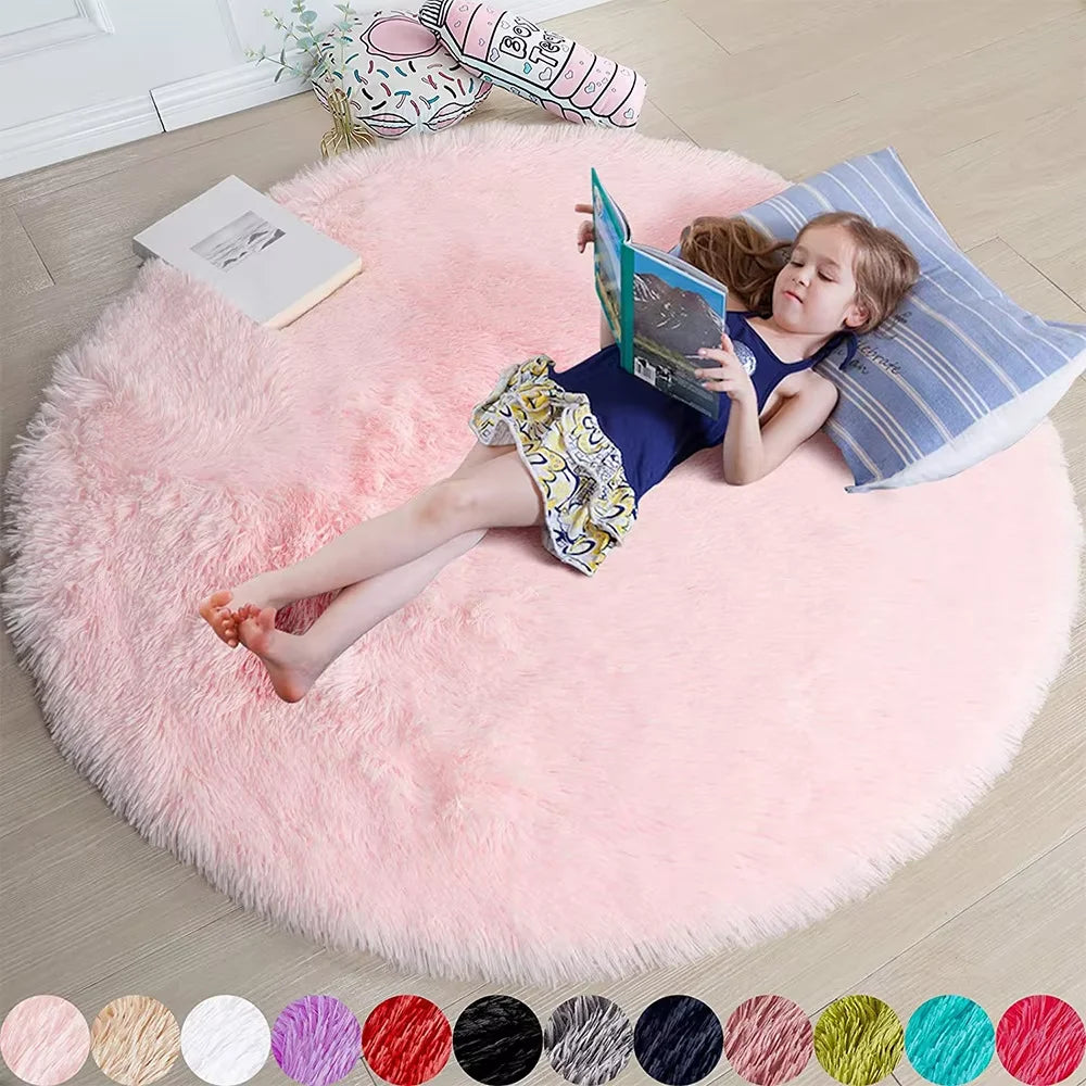 Fluffy Round Rug
