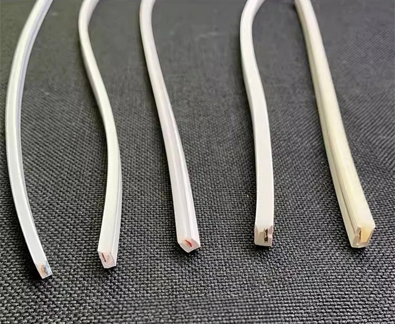 4/6/8/10mm Narrow LED Neon Silicone Tube Rope Lamp Recessed DC12V Flexible Waterproof Diffuser Cabinet Closet Ribbon Strip Light