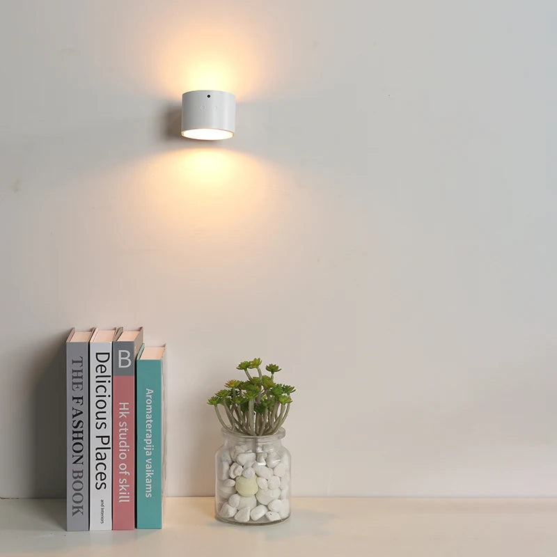 Led Double Head Wall Lamp Touch Control Remote 360 Rotatable USB Recharge Portable Night Light For Bedroom Lamp Decor Sconces