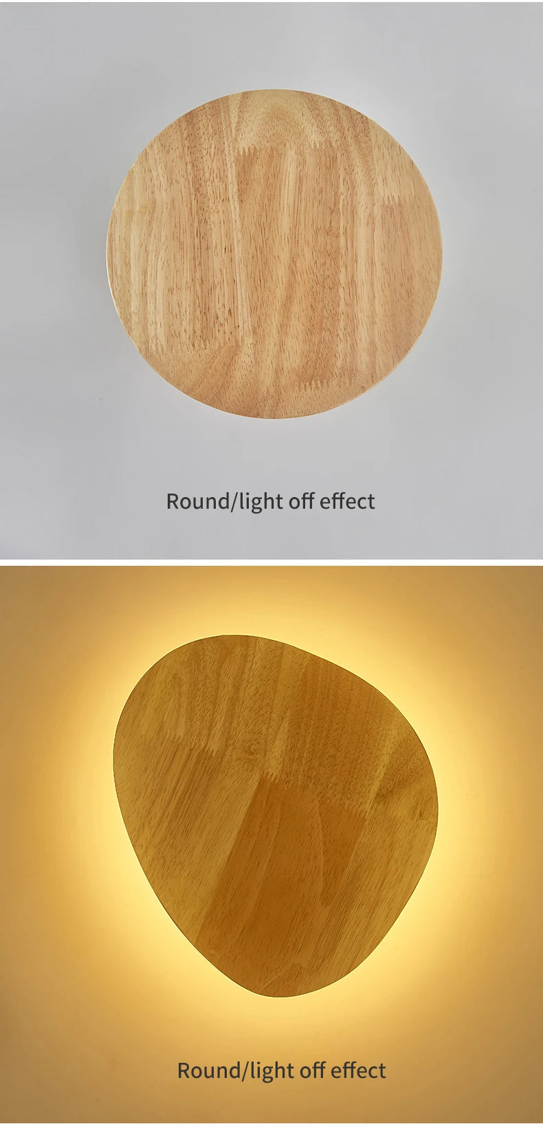 Nordic LED Wall Light Modern Original LED Circular Wooden Wall Light Personalized Bedside Bedroom Staircase Wall Hanging Light