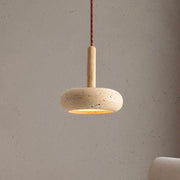 2024 New Hot Selling Pendant Lamps Wabi Sabi Circular Yellow Stone Commercial Home Decoration Restaurant Room LED Droplight