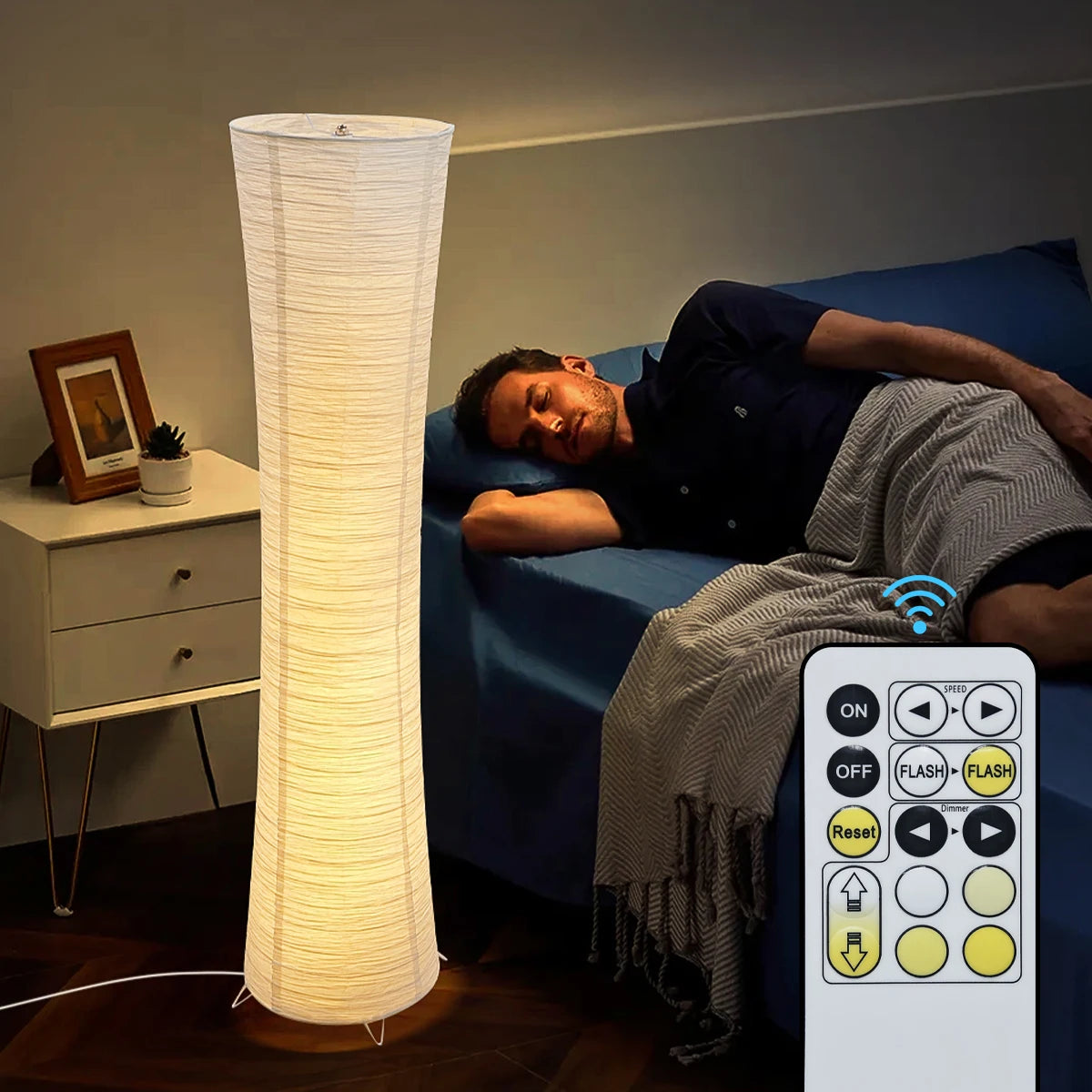 Idra Paper Column Floor Lamp