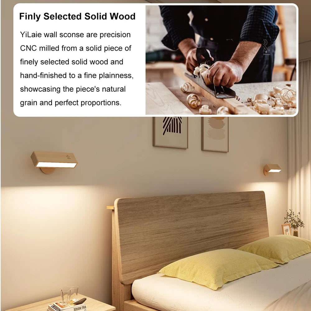 Velmora Magnetic Wall Sconce – Ambient Light for Bedside & Calm Living Spaces