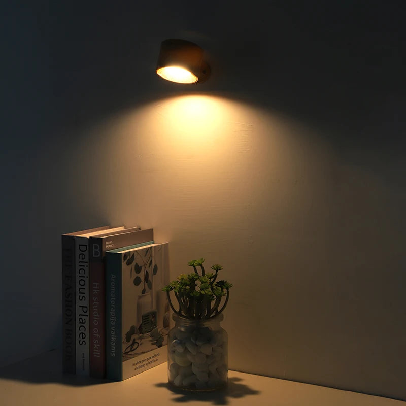 Led Double Head Wall Lamp Touch Control Remote 360 Rotatable USB Recharge Portable Night Light For Bedroom Lamp Decor Sconces