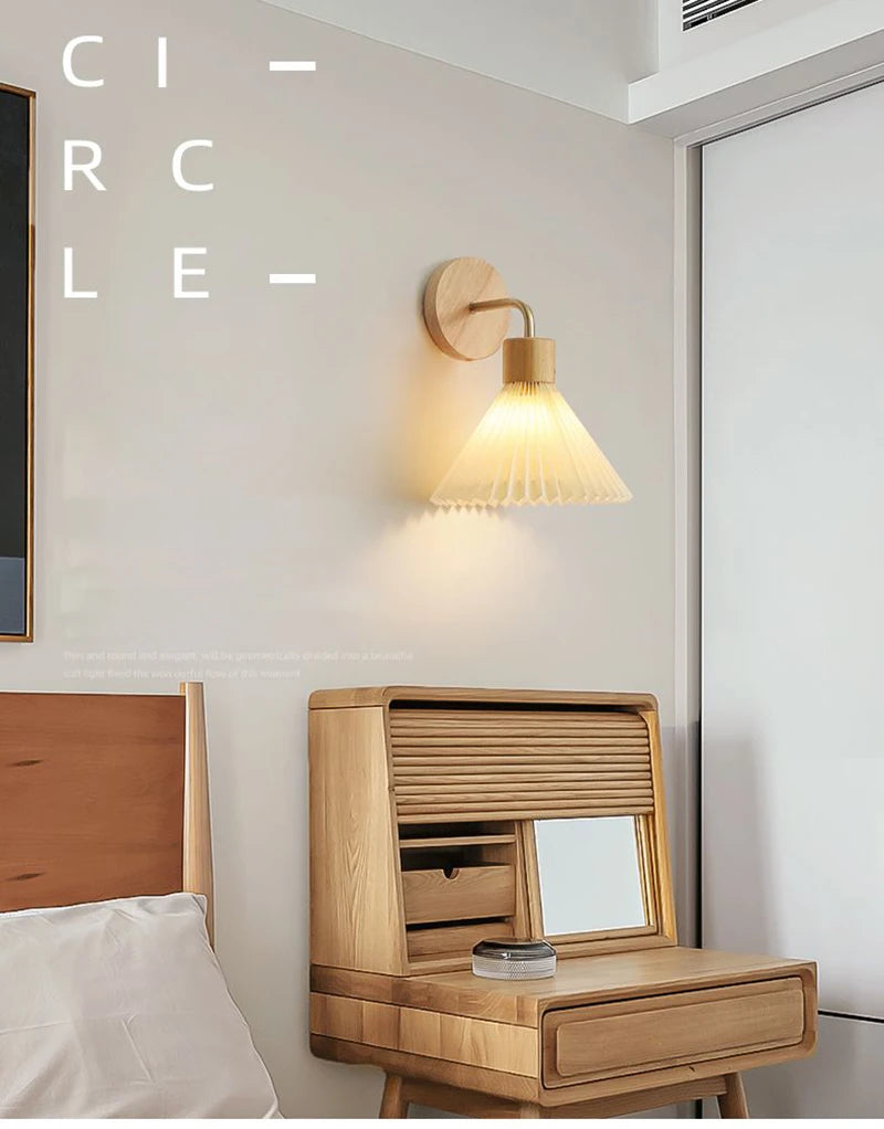 Nordic LED Wall Lamp Modern Wood Wall Light Indoor Lighting Room Decor Sconces For Bedside Bedroom Living Room Hotel E27 Bulb