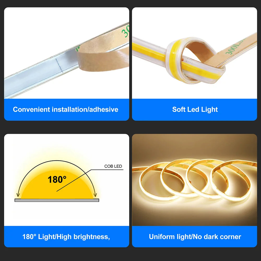12V / 24V COB LED Strip – 480 LEDs/m, IP67 Options – image 17