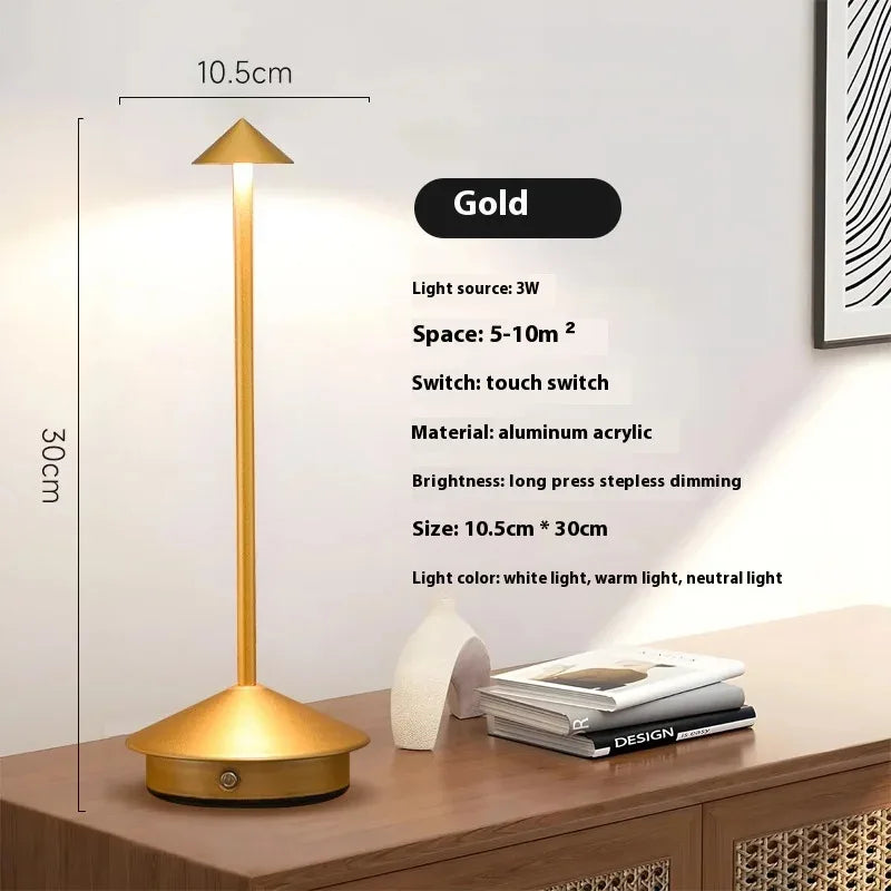 HPH Table Lamp Dining Led Desk Lamp Hotel Coffee Pina Cordless Table Lamp Living Room Bedside Lamp Decorative Desk Lamp