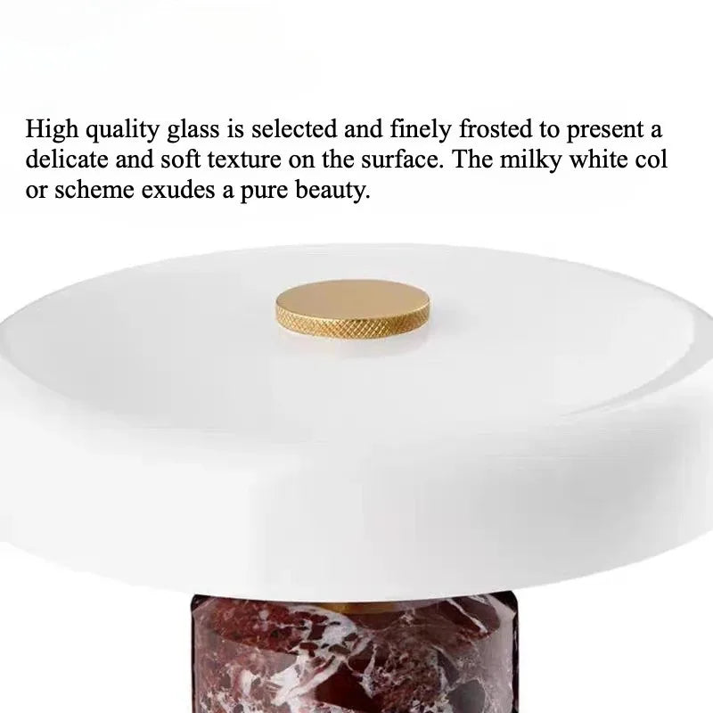 Marble Luxury Table Lamps Danish Atmosphere LED Desk Light Charging Touch Switch Living Room Bedroom Bedside Study Read Lighting