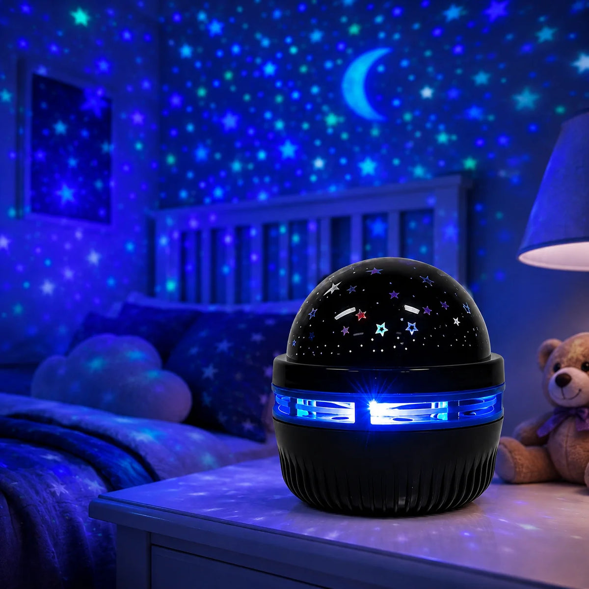 Starry Sky Projector Lamp RGB Galaxy Light Moon Star LED Night Lamp USB Ambient Light Bedroom Home Party Decoration