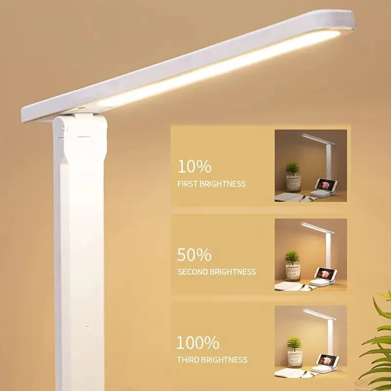 Multifunctional Foldable Desk Lamp LED Student Study Desk Lamp Dedicated Bedroom Bedside Lamp USB Plug-in Desk Lamp