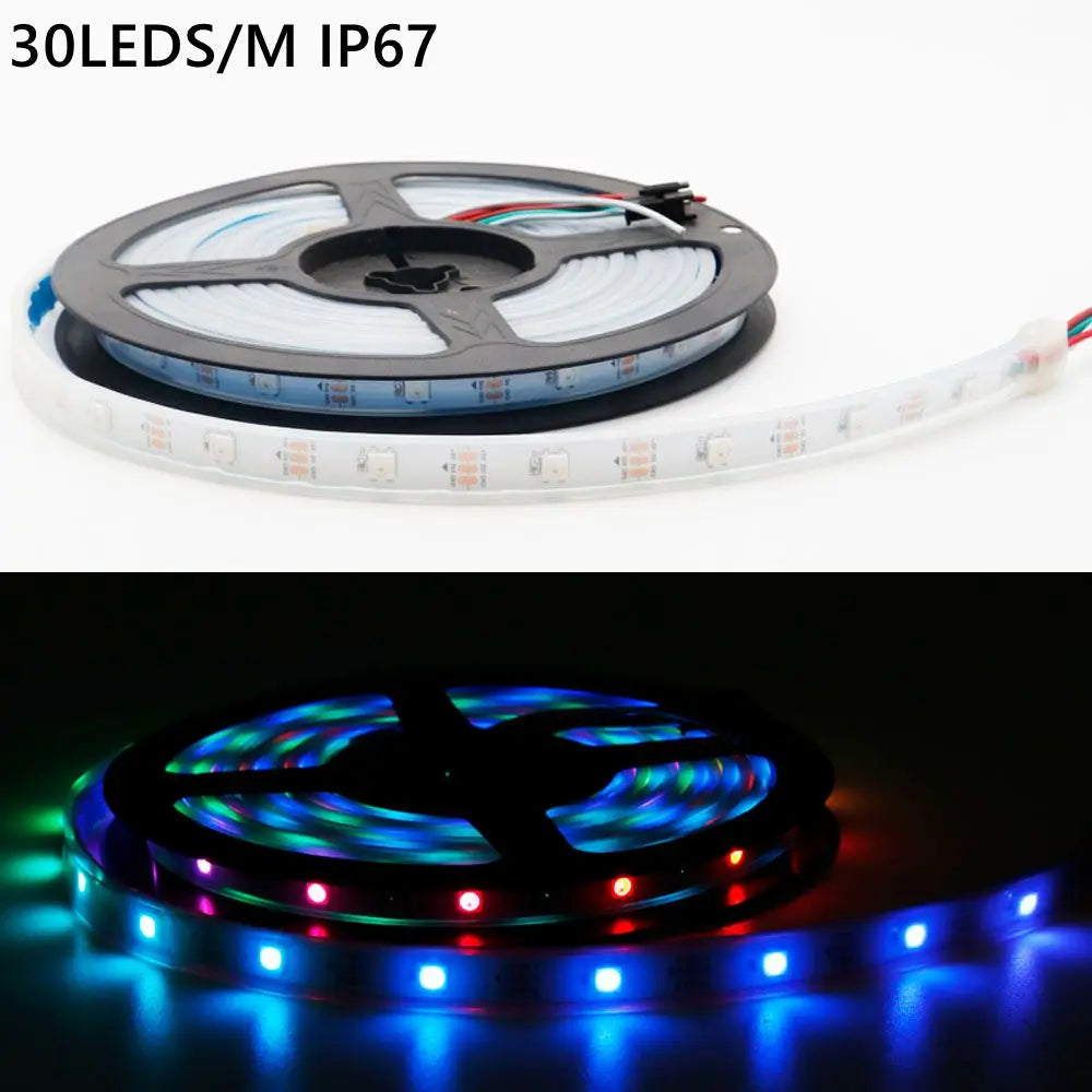 DC5V WS2812B Led Strip Light 30/60/74/96/144 LEDs/m Individually Addressable Smart 5050 RGB WS2812 Pixels Led Light IP30/65/67