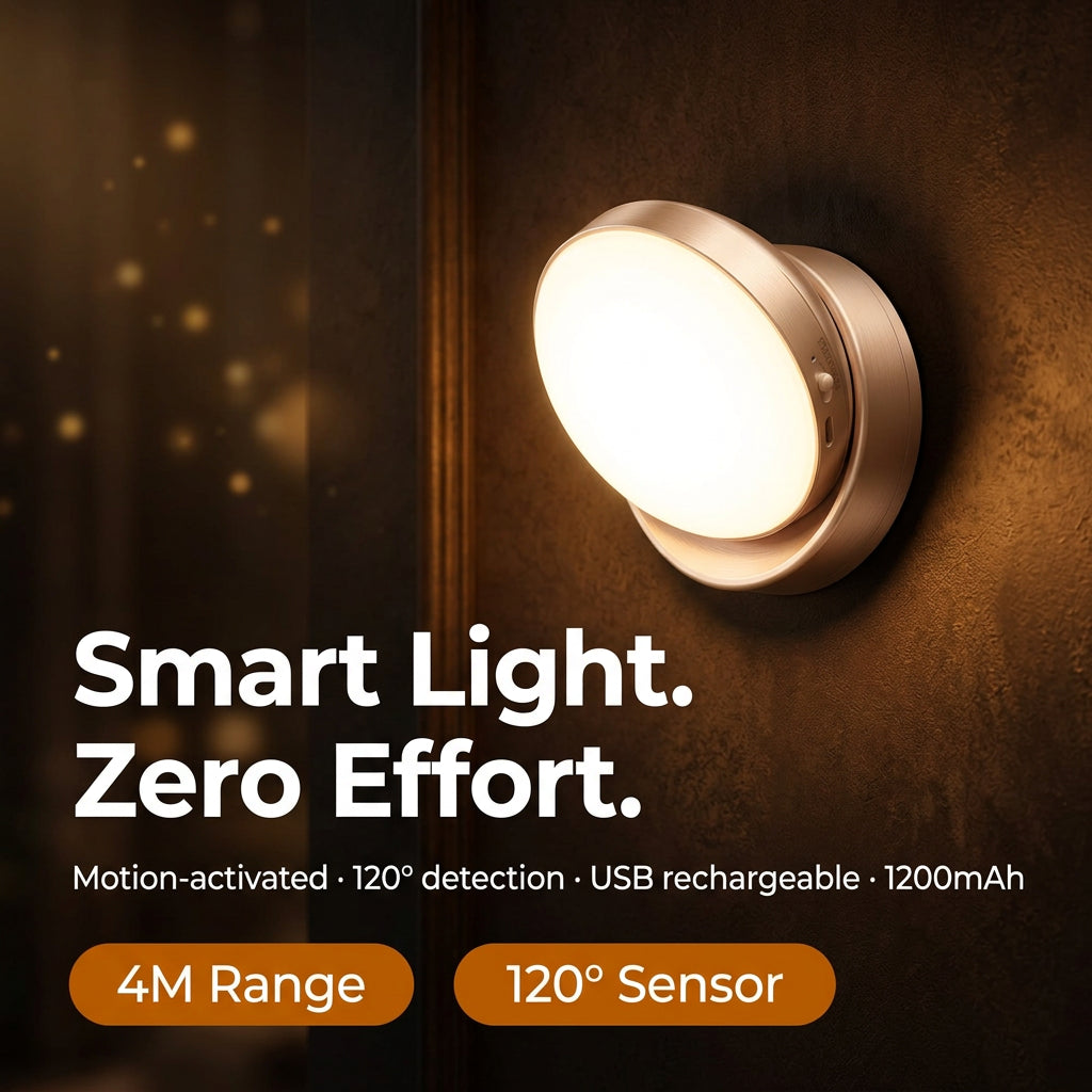 Soli Round Motion Sensor Wall Light