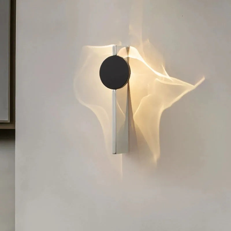 Modern LED Wall Light Rotatable Corrugated Wall Lamp Stainless Steel Atmosphere Wall Sconces Hotel Bedroom Bedhead Lights