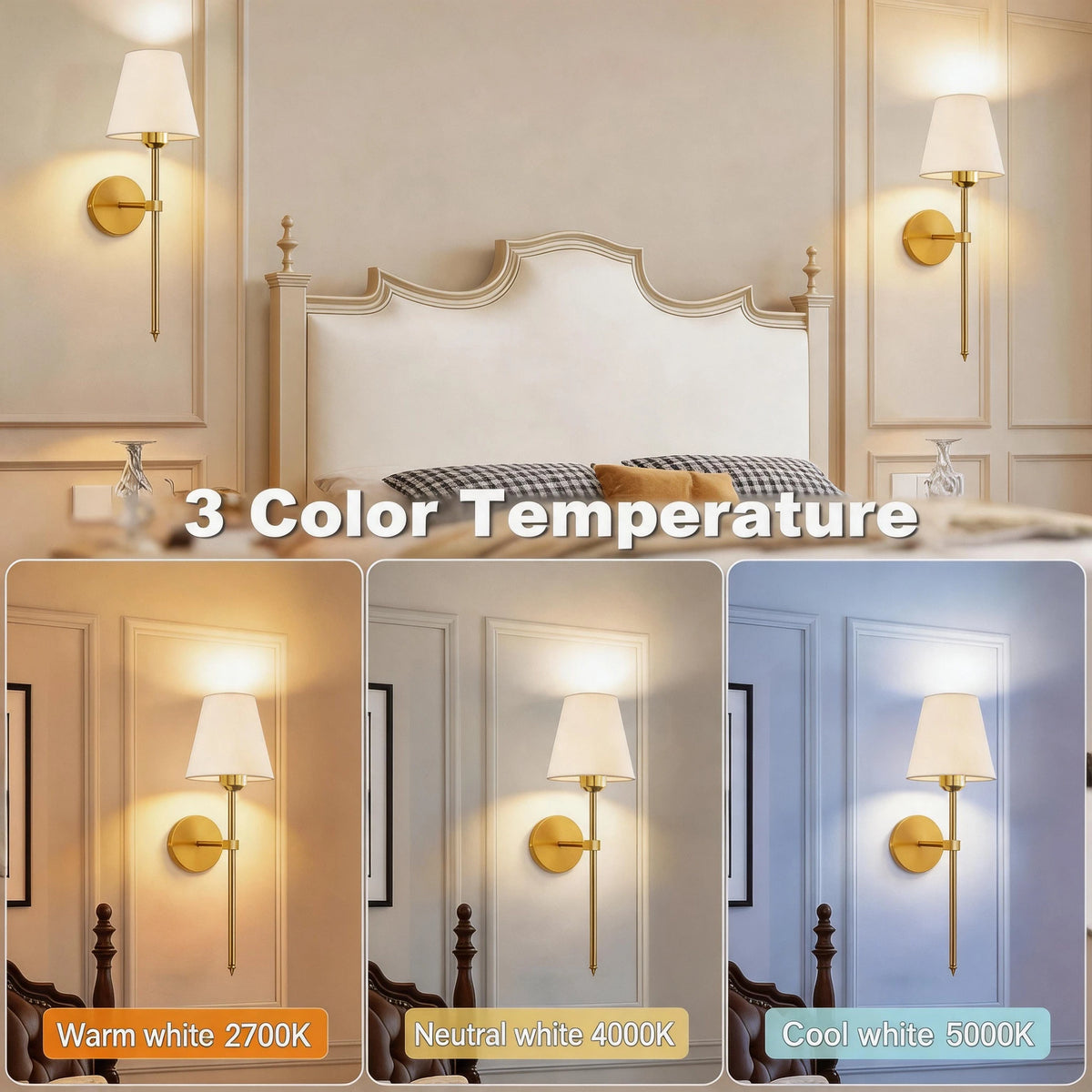 Wireless Battery Powered Wall Lamp Rechargeable Wall Lamp Dimmable Detachable Bulb Remote Control 15 Color Wireless Wall Lamp