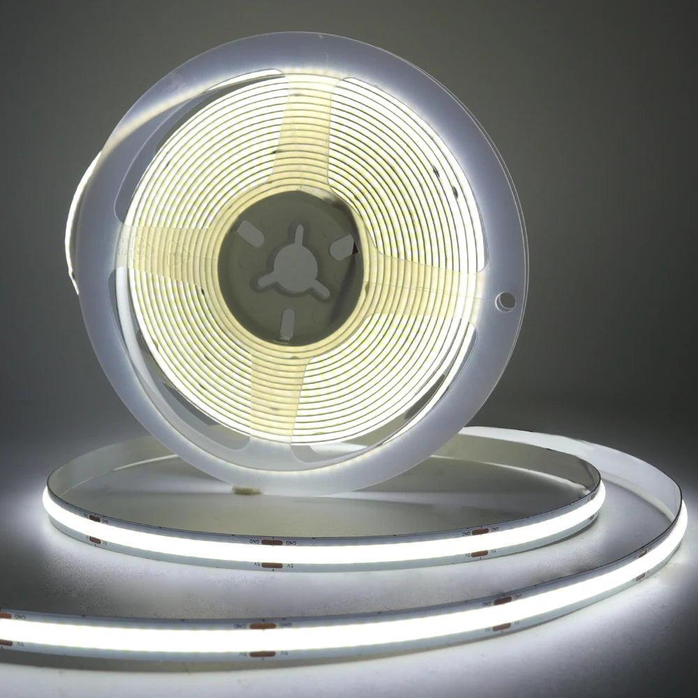 8MM COB Led Strip 5V with Motion Sensor Battery Powered 320LEDs/M Led Induction Night Light Warm White Red Ice Blue Green Yellow