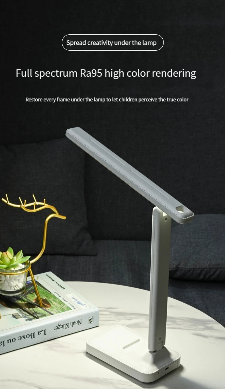 Multifunctional Foldable Desk Lamp LED Student Study Desk Lamp Dedicated Bedroom Bedside Lamp USB Plug-in Desk Lamp
