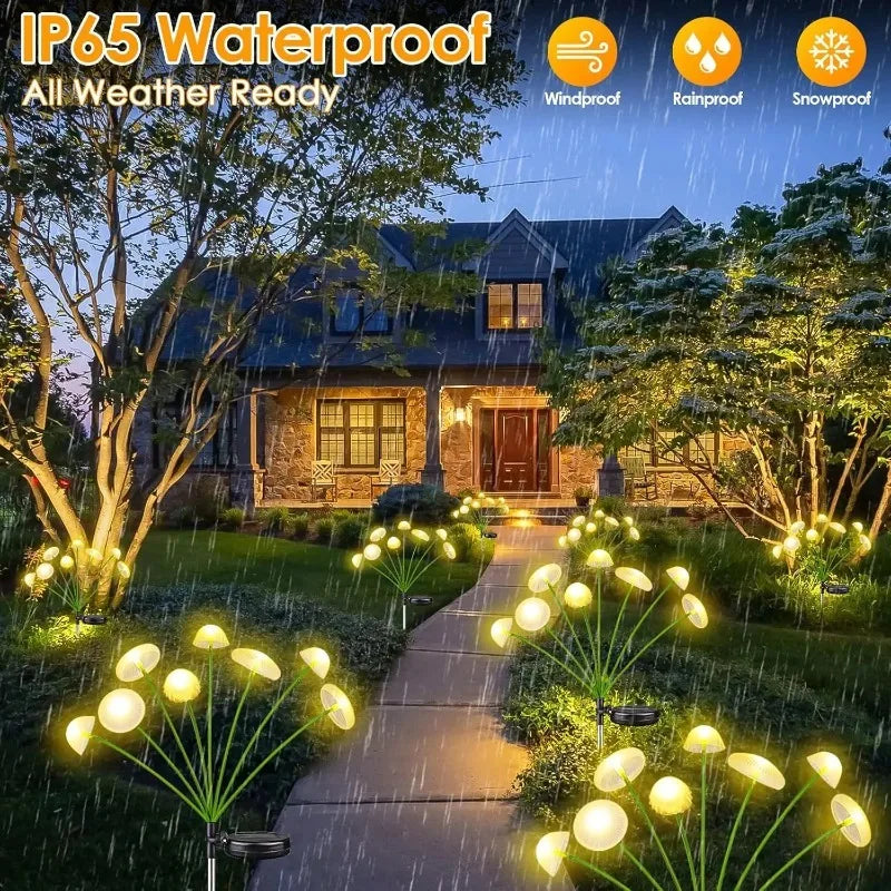 2026 New LED Solar Mushroom Lights Solar Garden Lights Waterproof Decor Yard Patio Pathway Jellyfish for Garden Ambiance