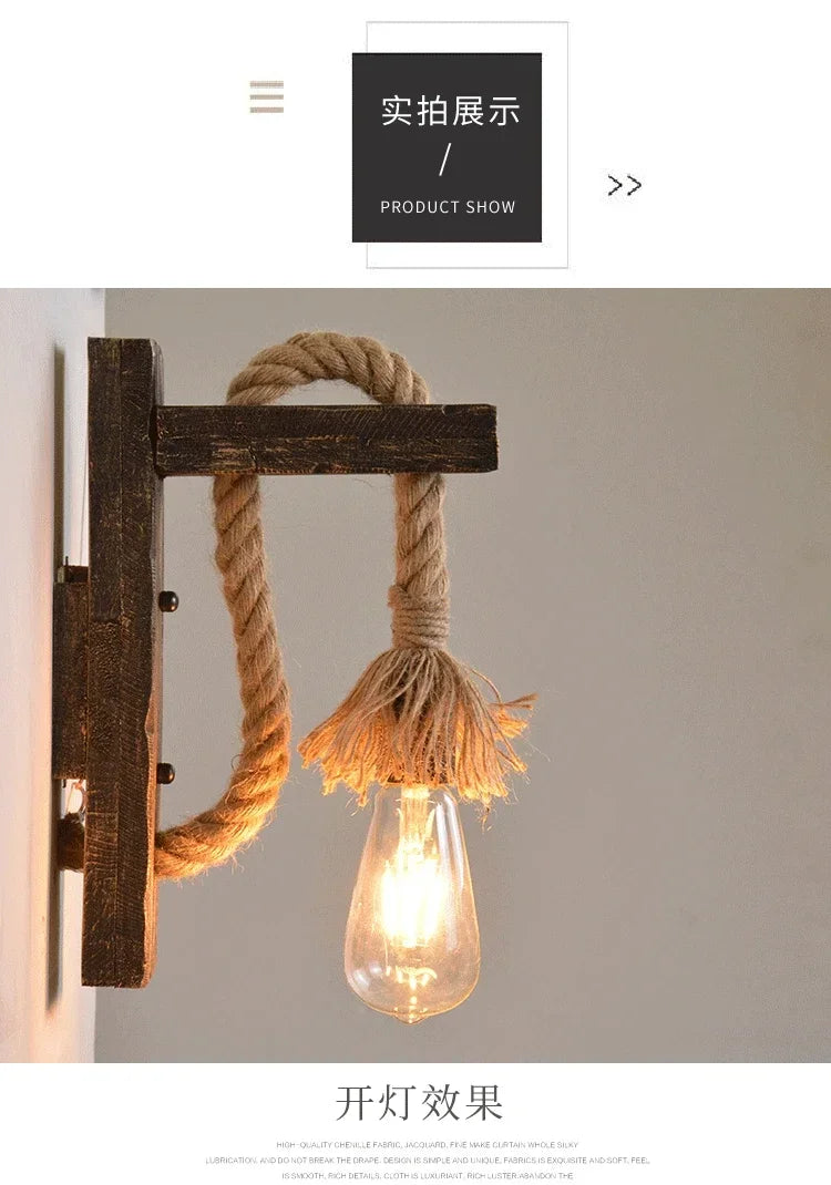 Industrial Wall Sconce, Vintage Metal Wood Light, Rustic Farmhouse Black Wall Lamp for Dining Room Bedroom Indoor