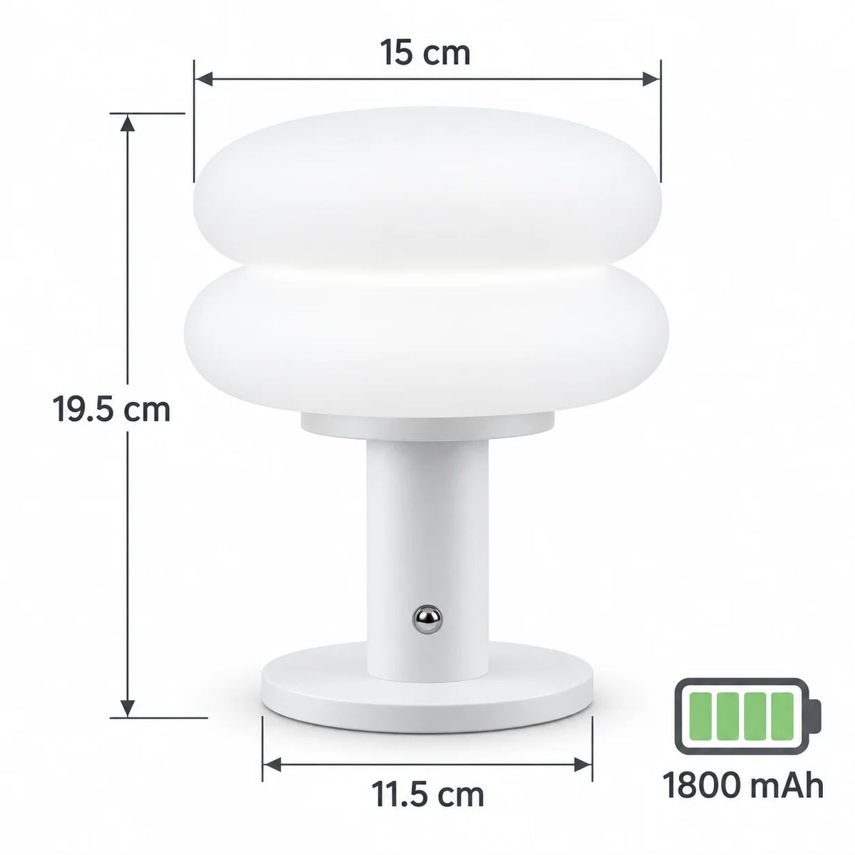 Bauhaus Table Lamp Plastic Lampshade Bedroom Bedside Living Room Nordic Mushroom Lamp 9-Level Brightness Dimming Ambient Light