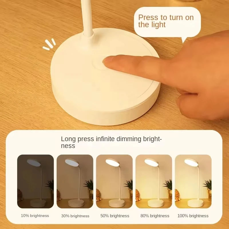 Portable LED Desk Lamp Eye Protection 3 Modes Dimming for Bedroom Bedside USB Touch  Charge College Student Book Readin Lamp2024