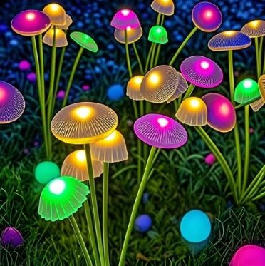 2026 New LED Solar Mushroom Lights Solar Garden Lights Waterproof Decor Yard Patio Pathway Jellyfish for Garden Ambiance