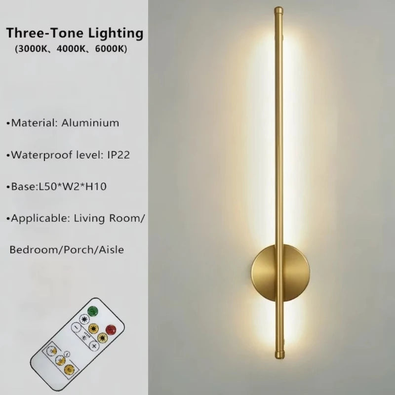 Magnetic Rechargeable 50 Wall Lamp Black Gold For Living Room Bedroom Hallway Study Stairwell Cloakroom LED Lighting Wiring Free
