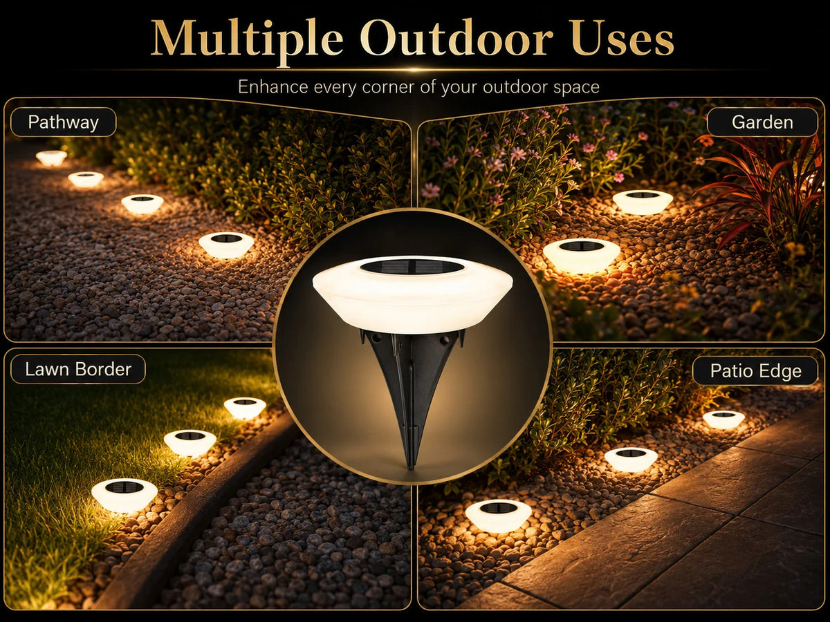 1/2Pack Solar Ground Lights,14LED Waterproof Outdoor Landscape Light, LED Lawn Lamp, for Garden Pathway Yard Deck Camping Decor
