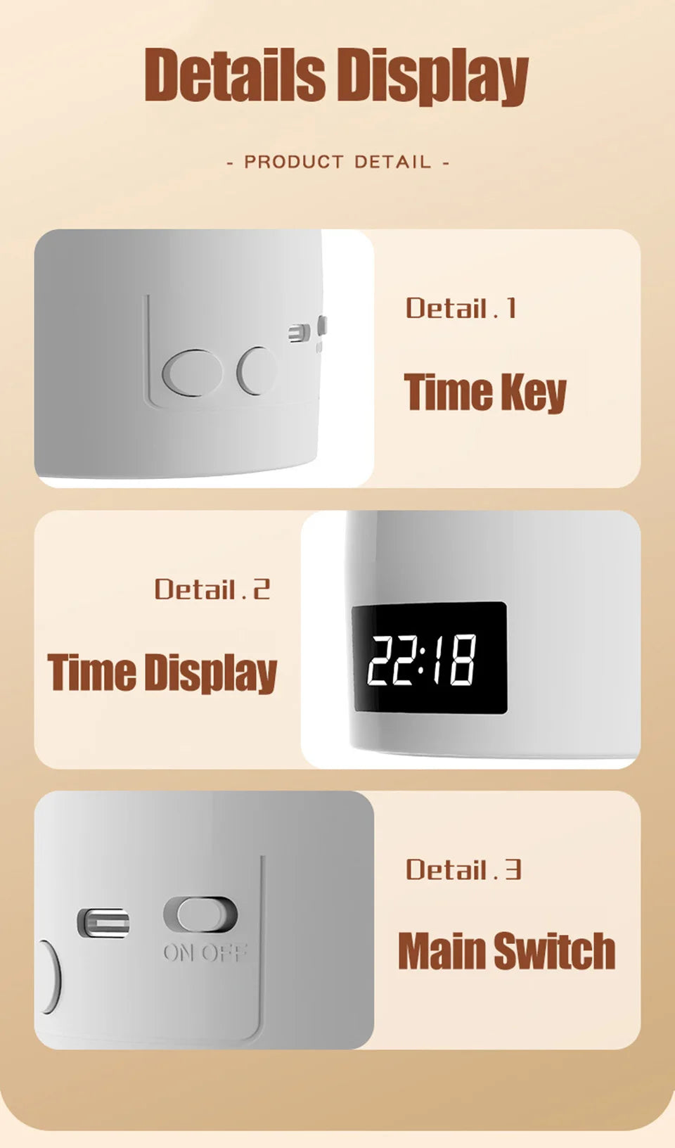 Touch Night Light Rechargeable 3 Color Wireless Baby's Room Bedside Lamp USB LED Night Light Ambient Soft Light For Kids Gift