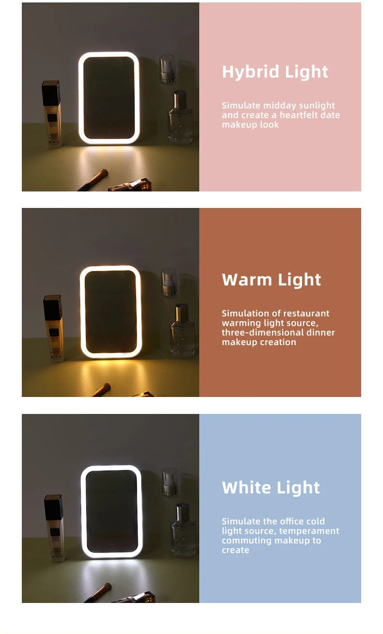 Avena Foldable Touch LED Makeup Mirror