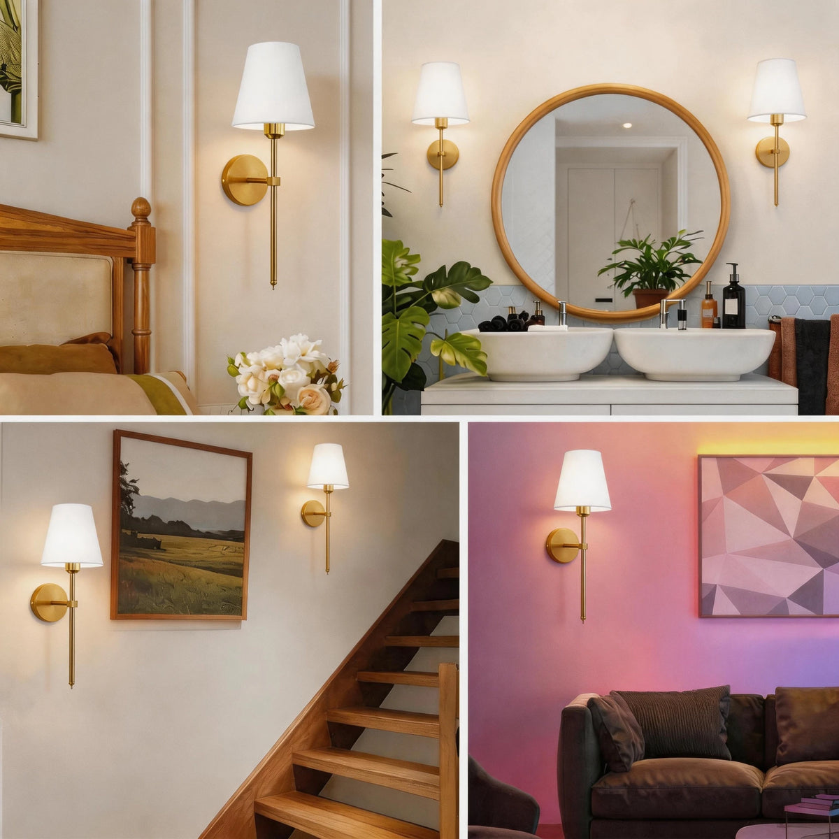 Wireless Battery Powered Wall Lamp Rechargeable Wall Lamp Dimmable Detachable Bulb Remote Control 15 Color Wireless Wall Lamp