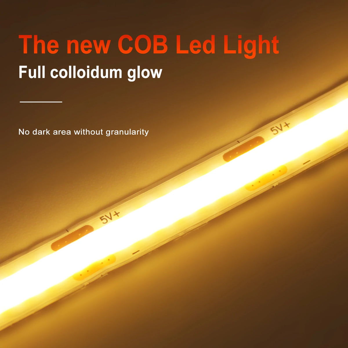 3AA Battery Box 5V COB Led Strip 8MM 320LEDs/M Warm Natural Cool White Flexible COB Strip Light for Bedroom Cabinet TV Backlight