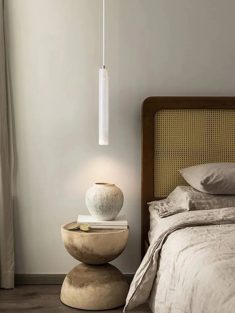 Neri Travertine Ceiling Light – Calm Light for Bedside & Bedroom