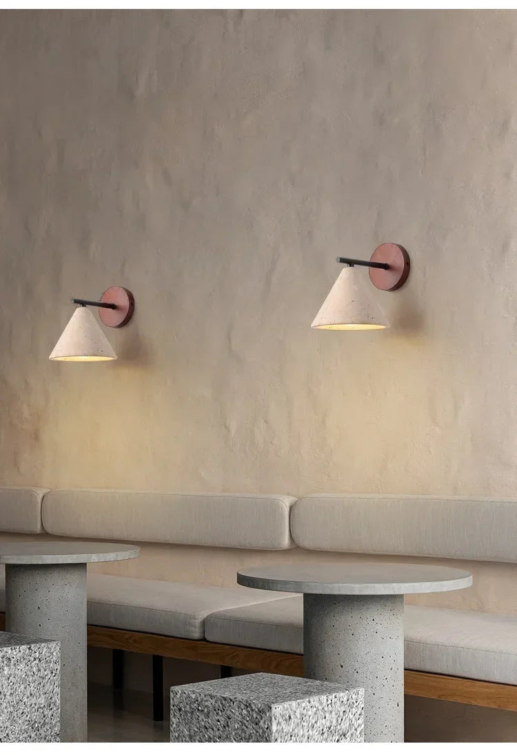 Natural Stone Room Decor Wall Lamp Classical Wall Lights Bedroom Led Sconce Yellow Travertine Home Decorations Lighting Fixtures