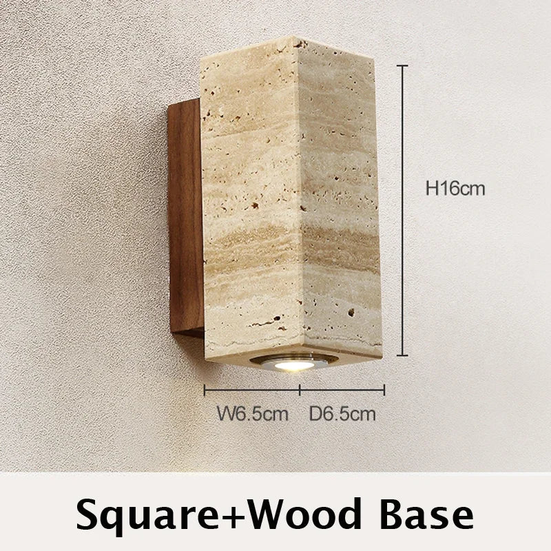 Niva Travertine Wall Light – Quiet Warmth for Bedside & Bedroom