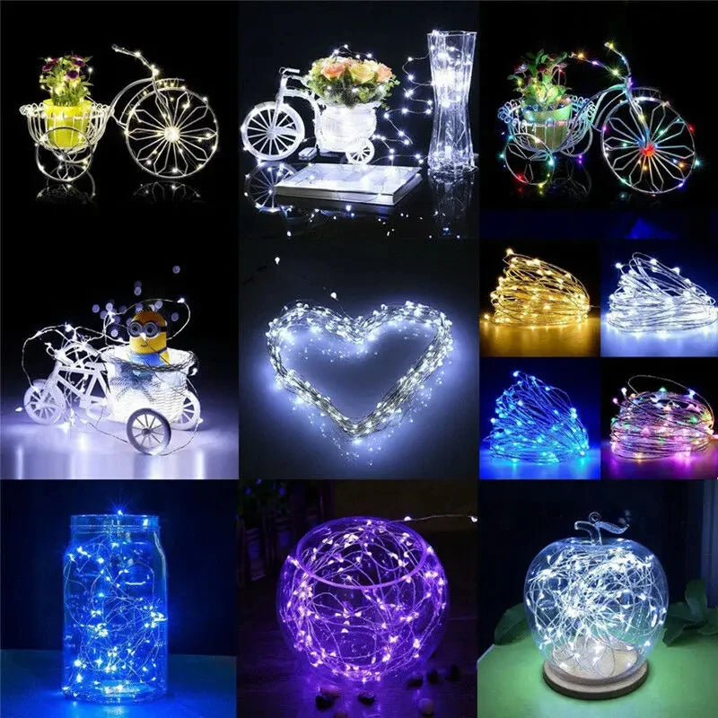 1Pack Fairy Light String Led Copper Wire String Light 1/2/3/5/10M Battery Powered For Bedroom Garden Party Wedding Decoration
