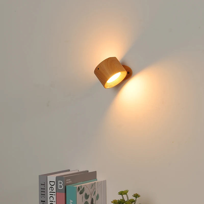 Led Double Head Wall Lamp Touch Control Remote 360 Rotatable USB Recharge Portable Night Light For Bedroom Lamp Decor Sconces